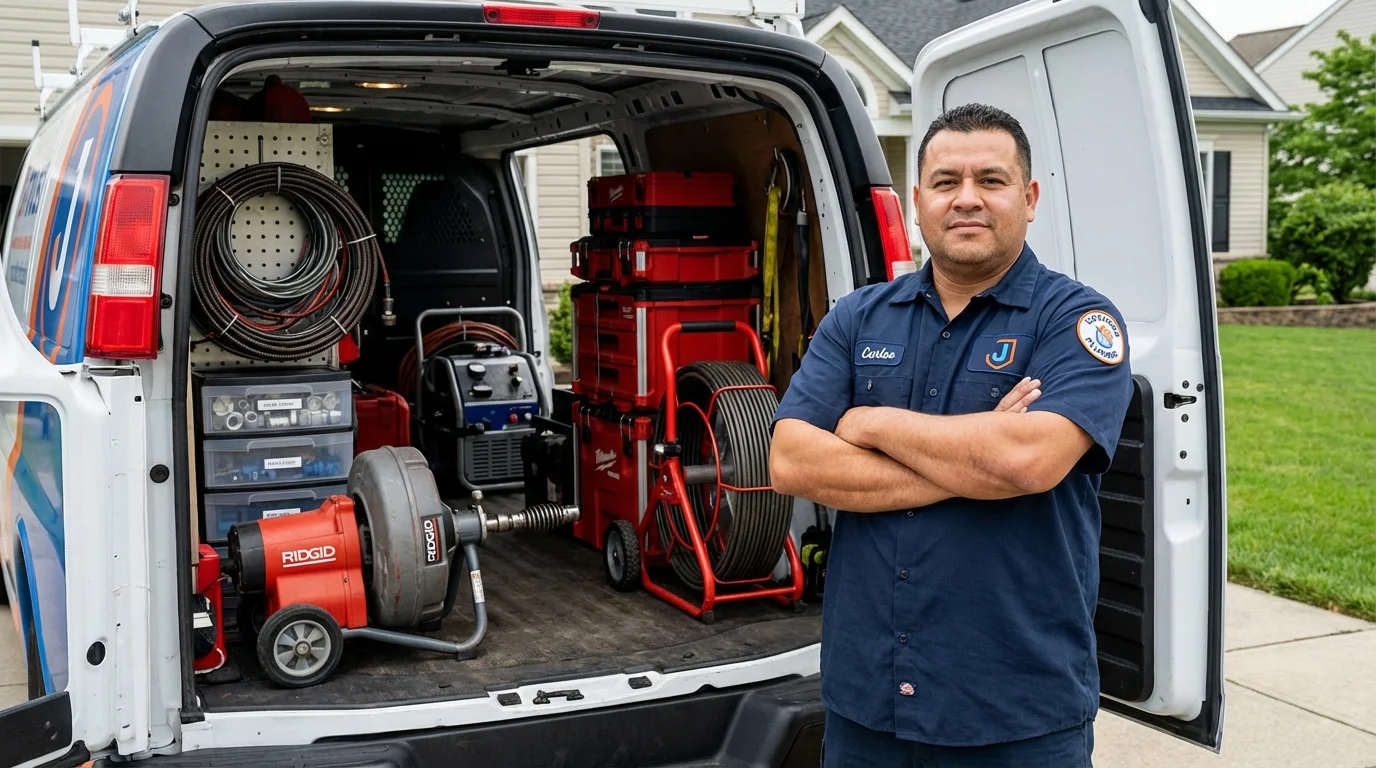 Professional drain cleaning equipment and Johns Plumbing LLC plumber in Nicholasville