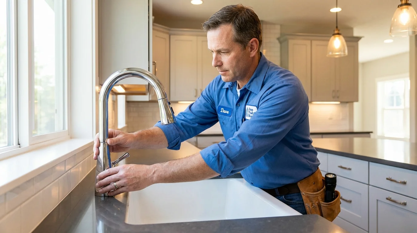 Kitchen faucet installation by Johns Plumbing LLC in Nicholasville